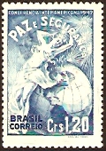 Brazil 1947 Defence Conf. Stamp. SG740. - Click Image to Close