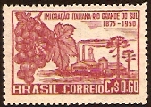 Brazil 1950 Italian Immigrants Stamp. SG795.
