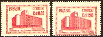 Brazil 1950 Post Office Stamp. SG806-SG807.