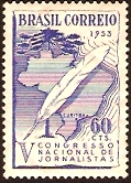 Brazil 1953 Journalists Stamp. SG860.
