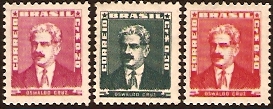 Brazil 1954 20c, 30c & 40c Stamps. SG892-SG894.