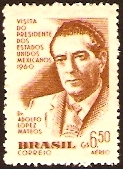 Brazil 1960 Mexican Pres. Stamp. SG1021.