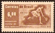 Brazil 1960 Tennis Stamp. SG1041.