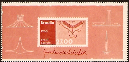 Brazil 1960 Kubitschek Miniature Sheet. SGMS1031.