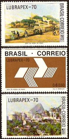 Brazil 1970 Lubrapex 70 Stamp. SG1308-SG1310.