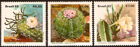 Brazil 1983 Cacti Stamps. SG2039-SG2041.