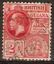 British Guiana 1913 2c Scarlet. SG260a.