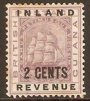 British Guiana 1888 2c Dull purple. SG176.