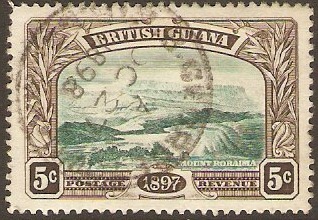 British Guiana 1898 5c Deep green and sepia. SG219.
