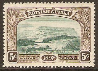 British Guiana 1898 5c Deep green and sepia. SG219.