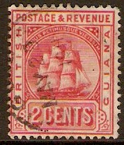 British Guiana 1907 2c Rose-red. SG253.