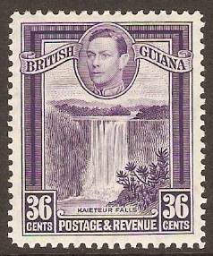 British Guiana 1938 36c Bright violet. SG313.