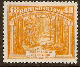 British Guiana 1938 48c Orange. SG314a.