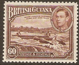 British Guiana 1938 60c. Red-Brown. SG315.