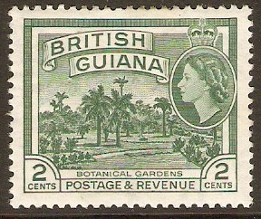 British Guiana 1954 2c Myrtle-green. SG332.