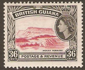 British Guiana 1963 36c Rose-carmine and black. SG361.