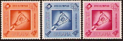 British Guiana 1964 Olympic Games Set. SG367-SG369. - Click Image to Close