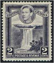 British Guiana 1938 2c. Slate-Violet. SG309.