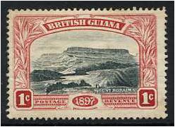 British Guiana 1898 1c. Blue-Black and Carmine-Red. SG216.