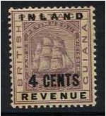 British Guiana 1888 4c. Dull Purple. SG178.