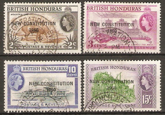British Honduras 1961 New Constitution Set. SG194-SG197.