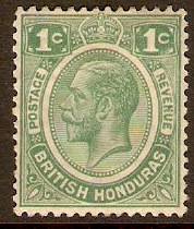 British Honduras 1922 1c Green. SG126.
