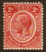 British Honduras 1922 2c Rose-carmine. SG128.