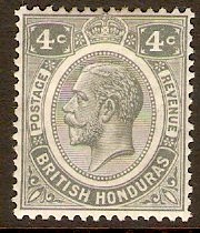 British Honduras 1922 4c Grey. SG130.