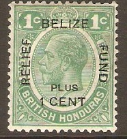 British Honduras 1932 1c +1c Belize Relief Series. SG138.