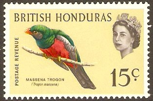 British Honduras 15c 1962 Bird series . SG208.