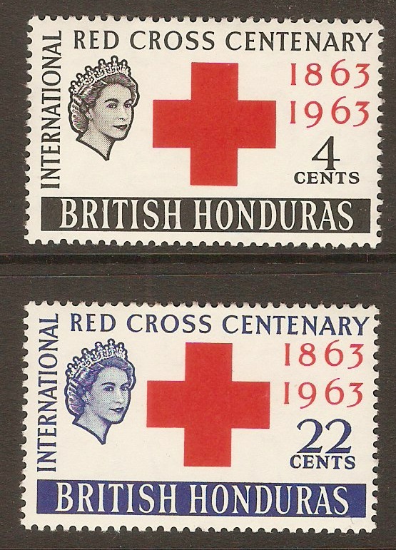 British Honduras 1963 Red Cross Centenary set. SG215-SG216.