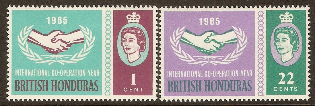 British Honduras 1965 Int. Cooperation Year set. SG224-SG225.