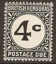 British Honduras 1965 4c Black Postage Due. SGD5.