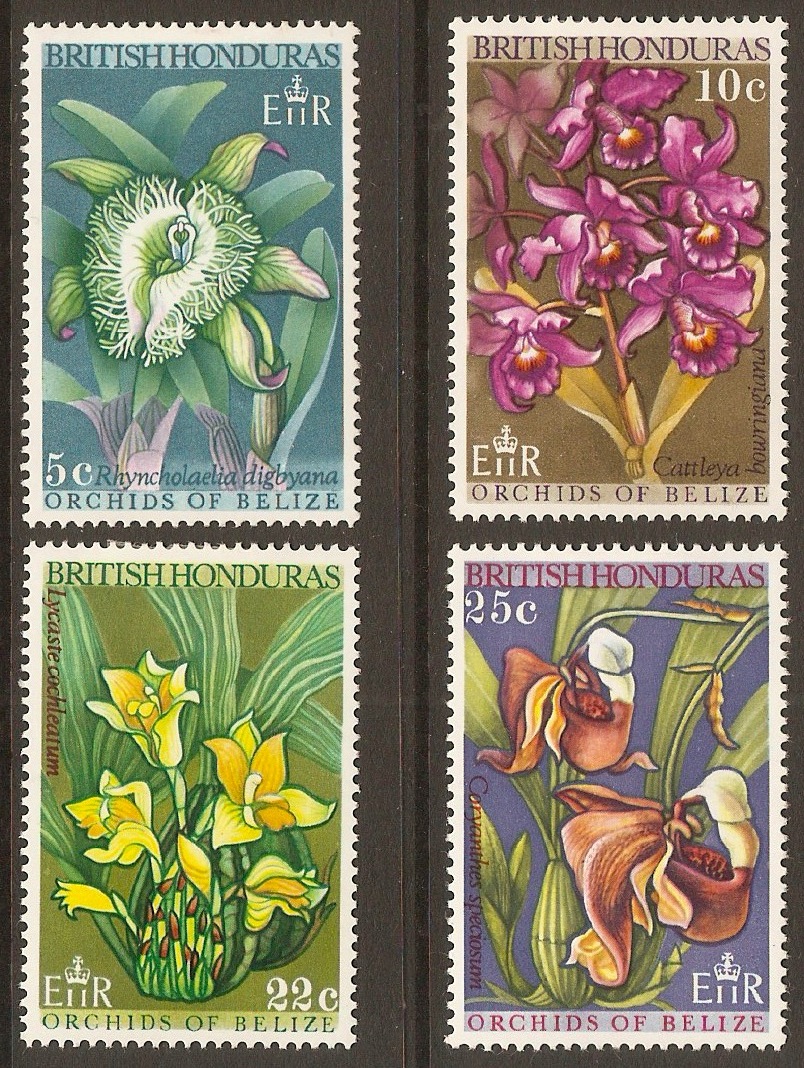British Honduras 1969 Orchids (1st.series) set. SG268-SG271.