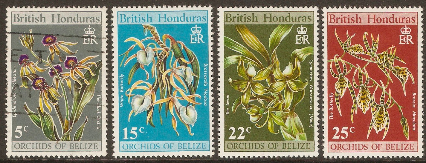 British Honduras 1970 Orchids (2nd.series) Set. SG287-SG290.
