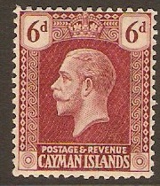 Cayman Islands 1921 6d Deep claret. SG77a.