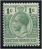 British Honduras 1913 1c Yellow-green. SG101a.