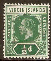 British Virgin Islands 1913 d Green. SG69.