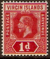 British Virgin Islands 1913 1d Deep red and carmine. SG70a.