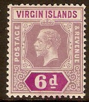 British Virgin Islands 1913 6d Dull and bright purple. SG74.
