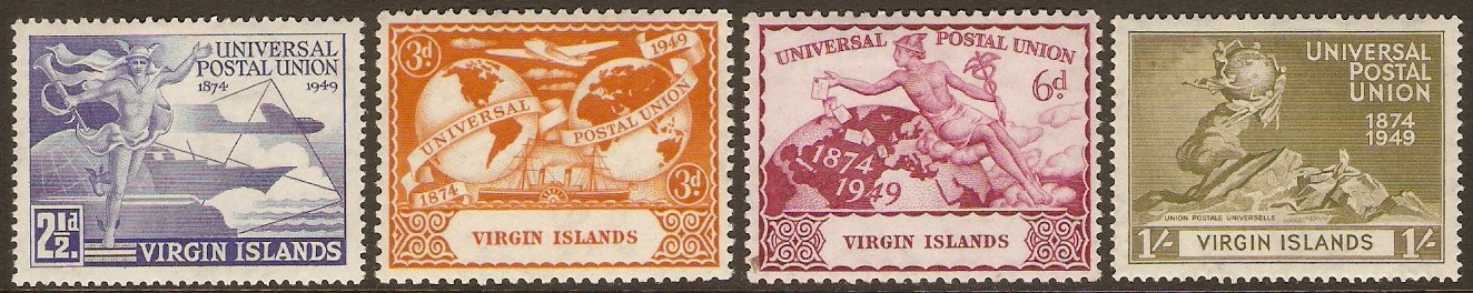 British Virgin Islands 1949 UPU Anniversary Set. SG126-SG129. - Click Image to Close