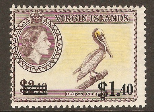 British Virgin Islands1962 $1.40 on$2.40 New Currency ser. SG172
