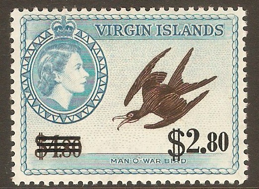 British Virgin Islands1962 $2.80 on$4.80 New Currency ser. SG173