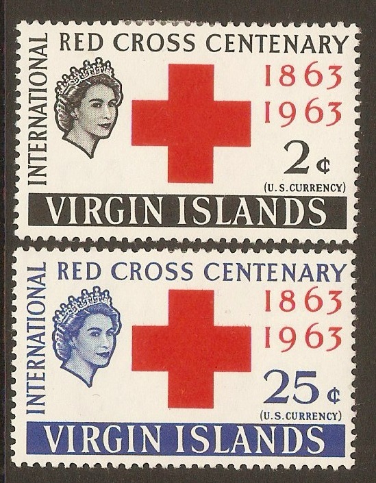 British Virgin Islands 1963 Red Cross Centenary set. SG175-SG176