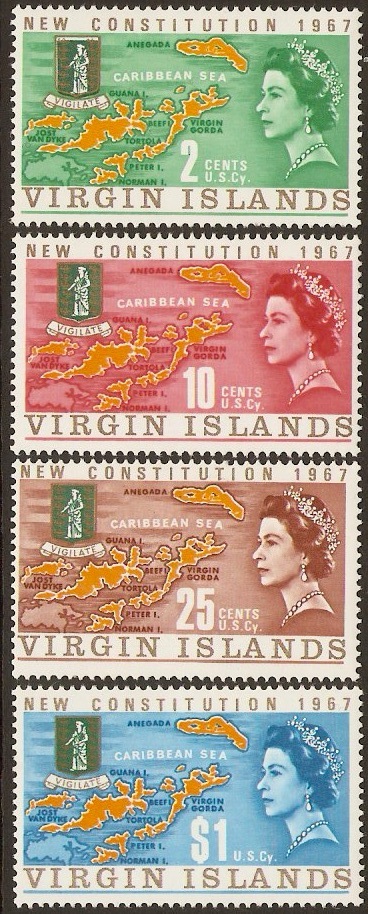 British Virgin Islands 1967 New Constitution Set. SG213-SG216.