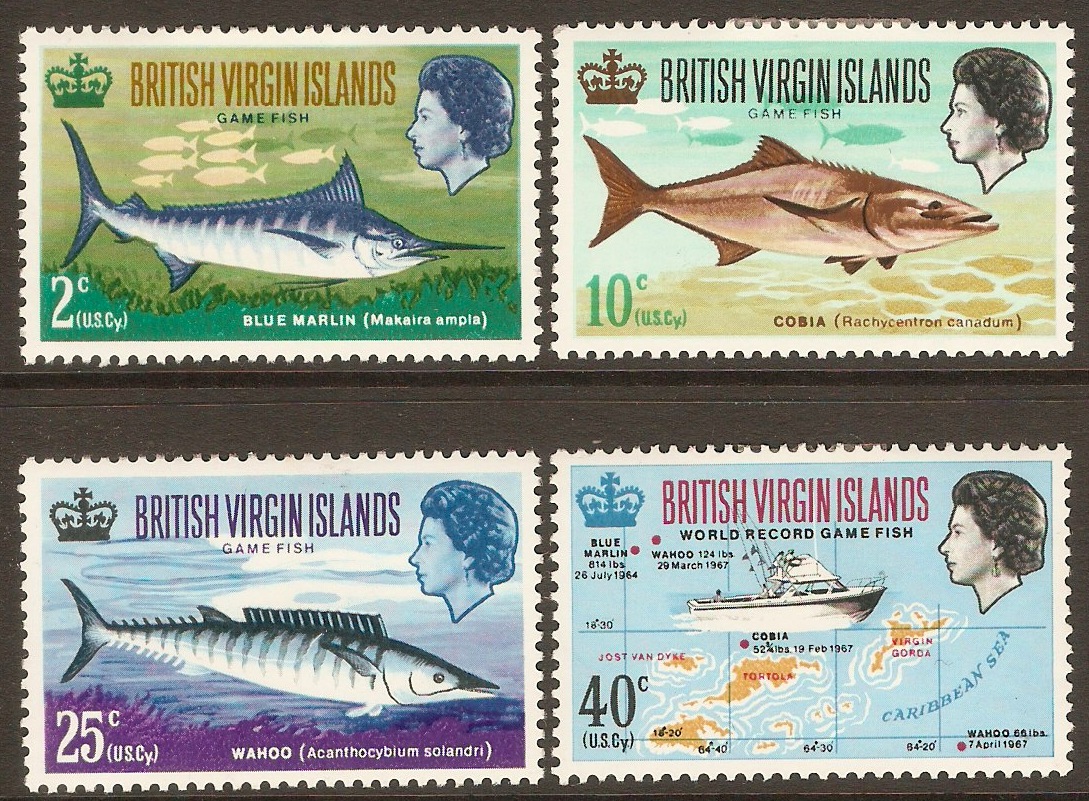 British Virgin Islands 1968 Game Fishing set. SG220-SG223.