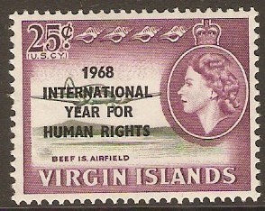 British Virgin Islands 1968 25c Green and purple. SG225.