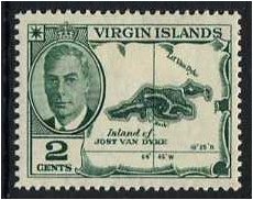 British Virgin Islands 1952 2c Deep green. SG137.