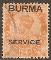 Burma 1937 2a.6p Orange. SGO6.