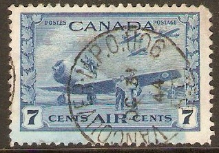 Canada 1942 7c Blue. SG400. MPO 1106.